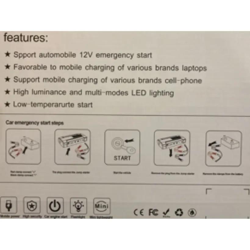 جامپ استارتر و شارژر بی‌سیم اضطراری مدل Zuix 600A با ظرفیت 12000mAh image gallery