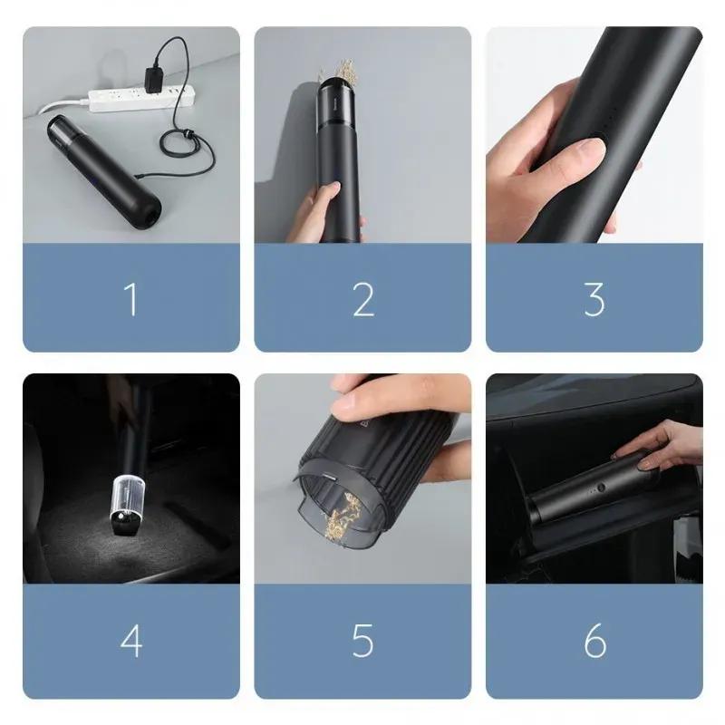 جارو شارژی چند منظوره خودرو باسئوس مدل VCAQ050001 A3 Car Vacuum Cleaner image gallery
