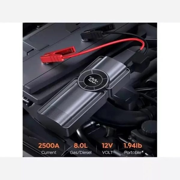 پاوربانک 10000 و کمپرسور باد و جامپ استارتر خودرو گرین لاین مدل Portable Jump Starter image gallery