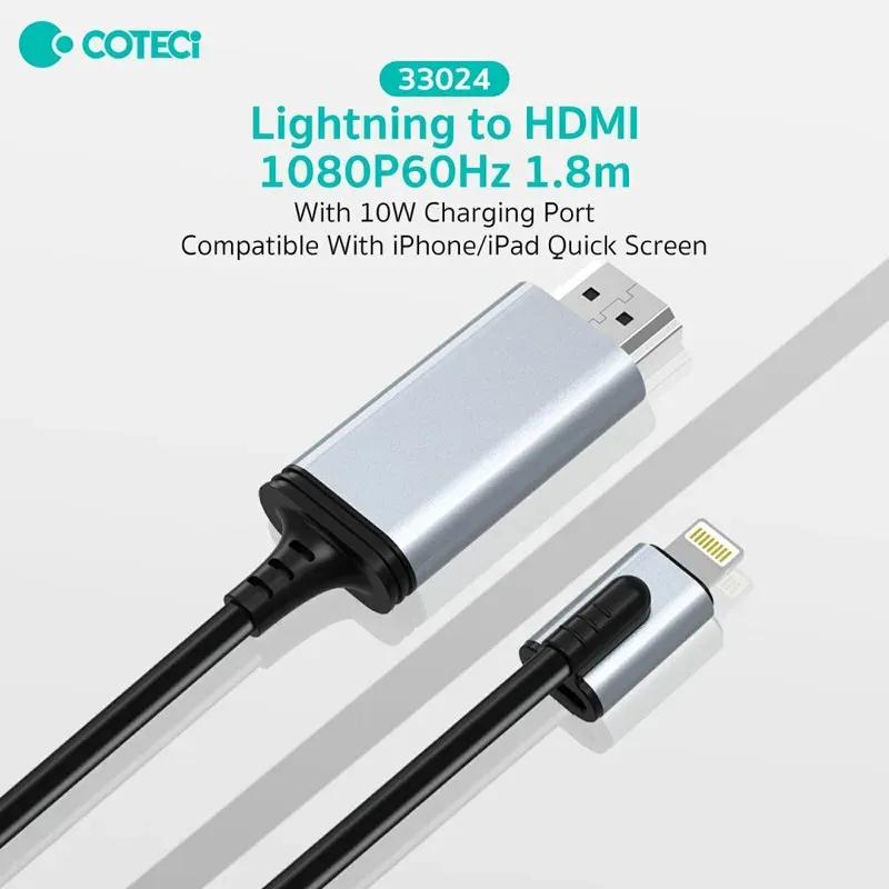 کابل HDMI به لایتنینگ کوتتسی مدل 33024 طول 1.8 متر image gallery
