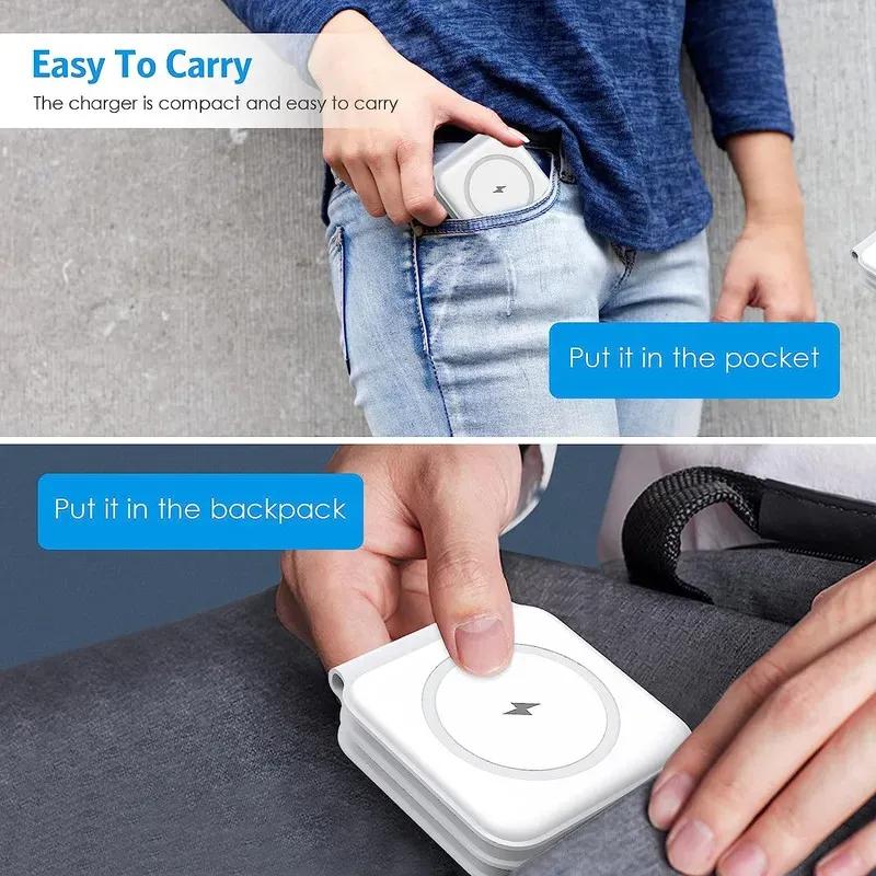 شارژر بی‌سیم مدل 3in1 magnetic wireless charger C105 image gallery