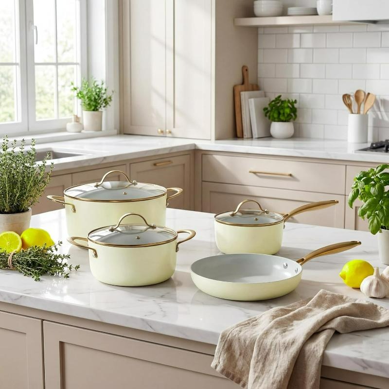 سرویس قابلمه و تابه نچسب 8 پارچه برگهف مدل CookWare BergHOFF AURA image gallery