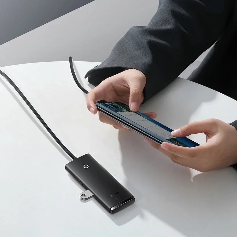 هاب چهار پورت Type-C بیسوس مدل Baseus Lite Series - مشکی image gallery