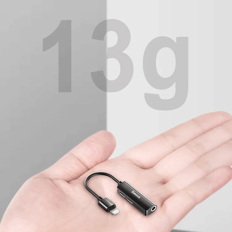 مبدل 1 به 3 لایتنینگ به جک 3.5mm و 2 لایتنینگ بیسوس مدل Baseus L52 - مشکی image gallery