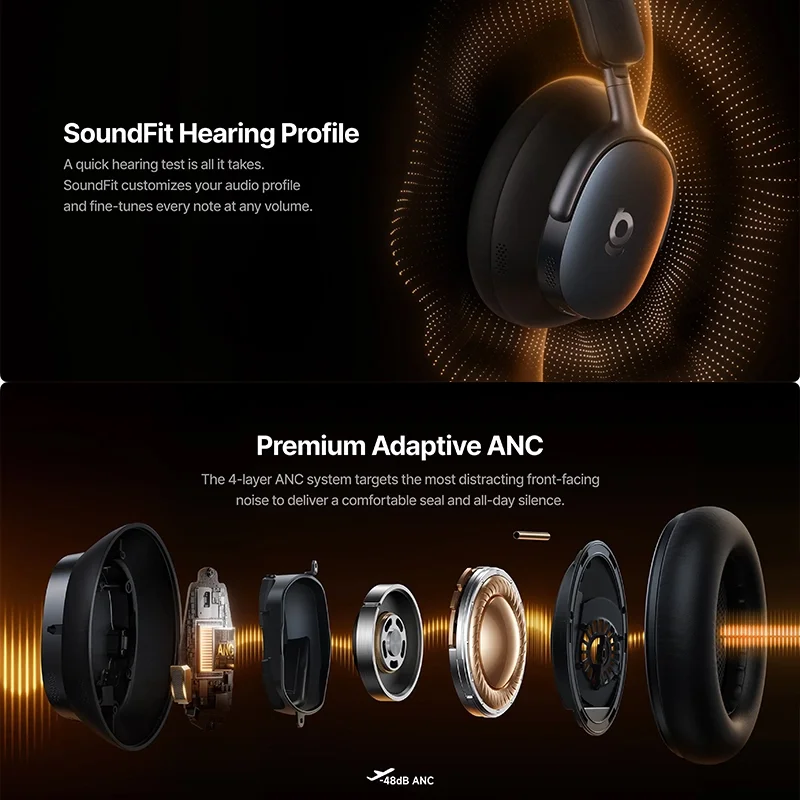 هدفون بلوتوثی بیسوس مدل Baseus Inspire XH1 Noise-Cancelling - مشکی image gallery