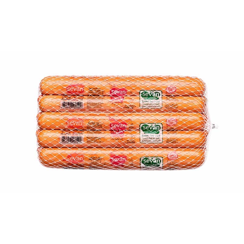 سوسیس هات داگ 60 درصد سوان وزن ۵۰۰ گرم (بسته بندی-توری)
