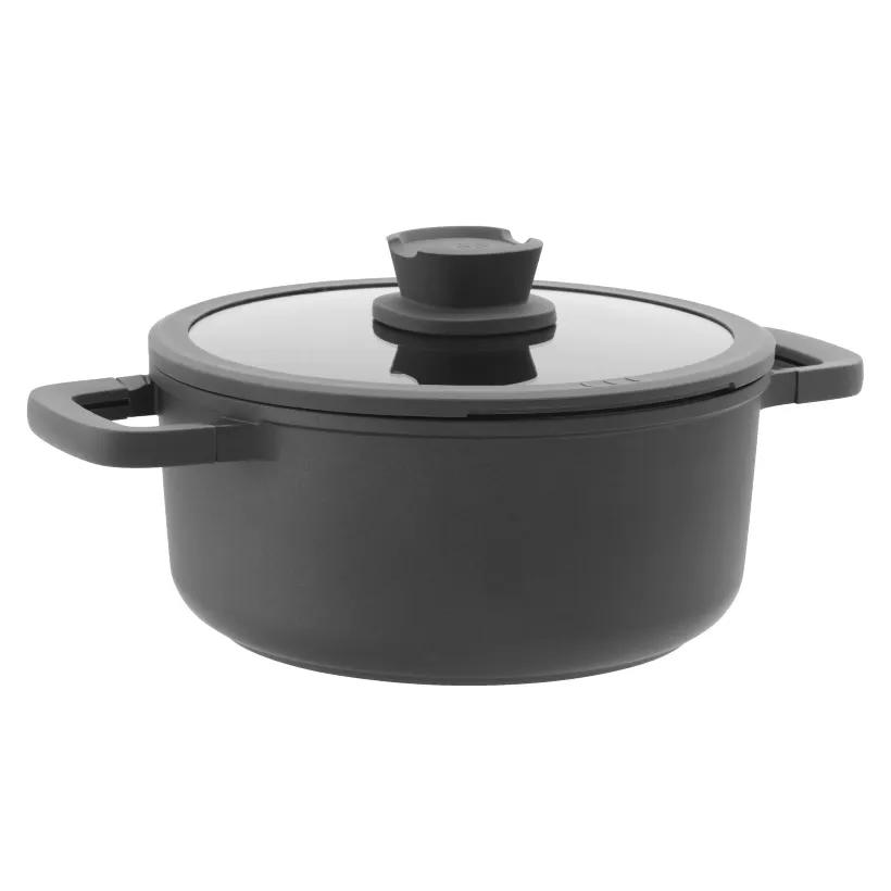 قابلمه نچسب برگهف مدل +Covered stockpot BergHoff Leo STONE سایز 24cm