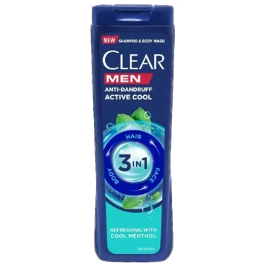  شامپو ضد شوره آقایان کلییر ( CLEAR ) مدل 3 در 1 خنک کننده فعال حجم 400 میلی لیتری