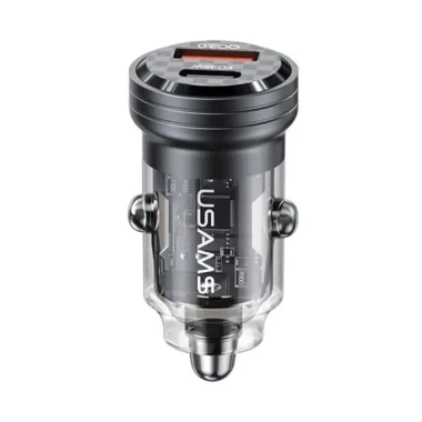 شارژر فندکی یوسمز مدلUSAMS CC175 A+C  USAMS Mini Car Charger توان 45 وات