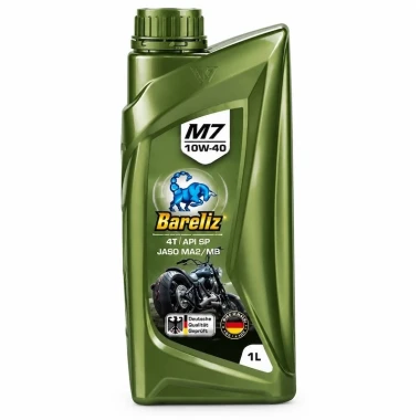 روغن موتور سیکلت بارلیز مدل M7 10W40 تمام سنتتیک API SP JASO MA2/MB