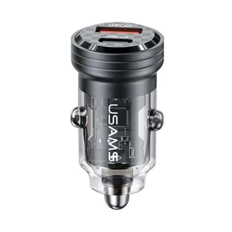 شارژر فندکی یوسمز مدلUSAMS CC175 A+C  USAMS Mini Car Charger توان 45 وات