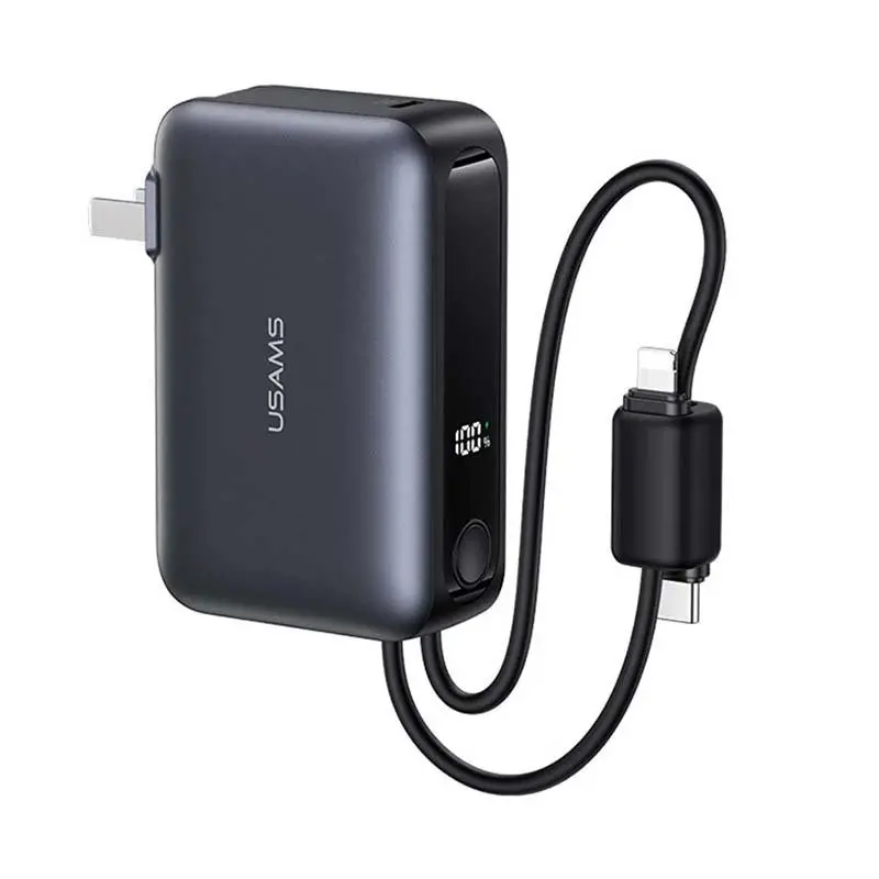 پاوربانک یوسمز مدلUsams US-CD260(AS-201) ظرفیت 10000 میلی‌آمپر‌ ساعت توان 22.5 وات