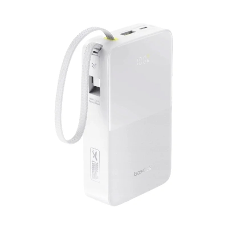 پاوربانک بیسوس مدل baseus EnerFill FC51 Bipow2 Pro E0027700 ظرفیت 20000mAh توان 22.5W – سفید